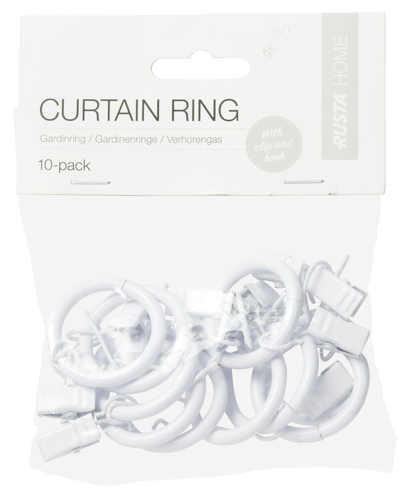 Gardinring 10 -pack Vit