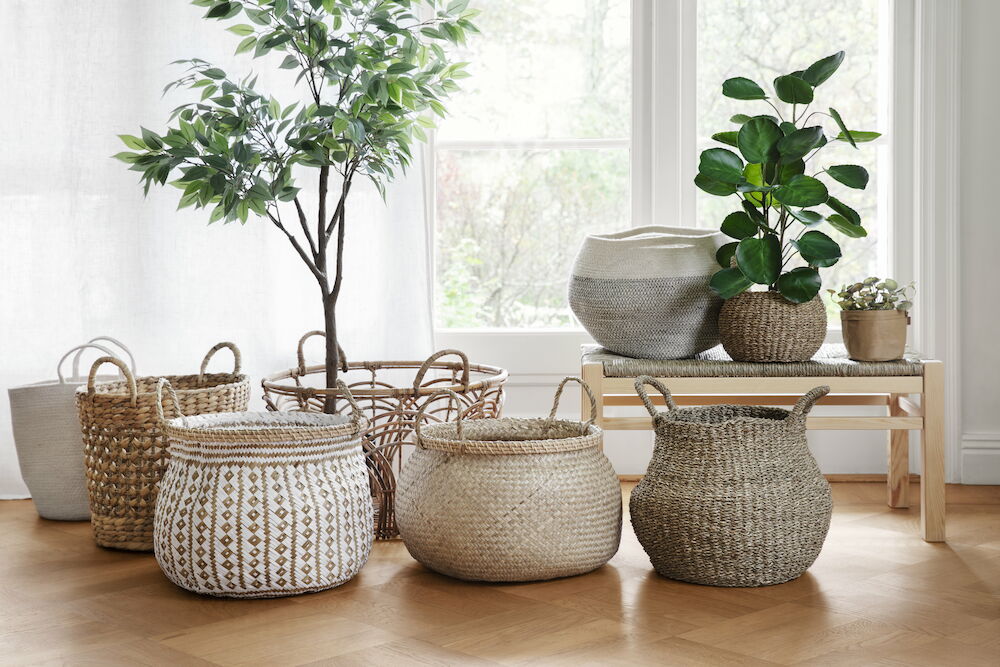 Förvaringskorg Otis 37x32 cm Vit Sjögräs
