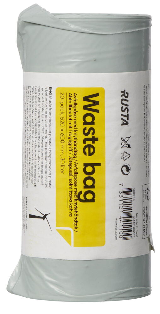 Avfallspåse 30 l 20 -pack Dusty Med handtag