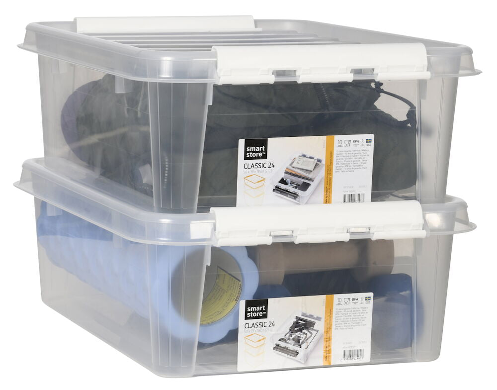 Förvaringslåda med lock Smartstore 50x39x18 cm, 21 l Classic 24