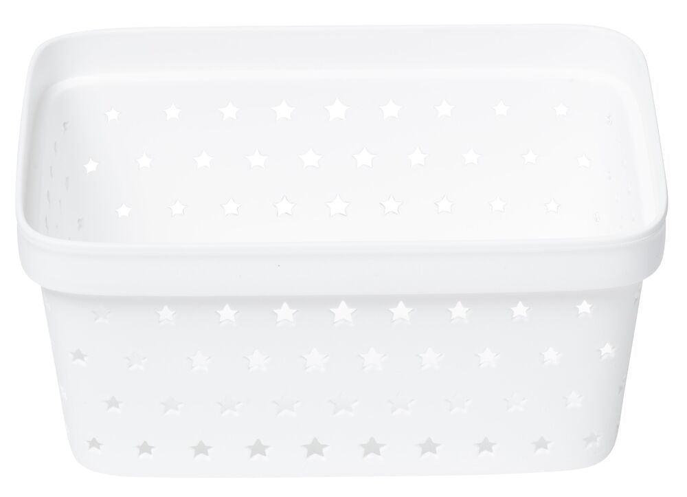Förvaringskorg Star 16,6x12,5x7,5 cm 1 liter Vit Plast