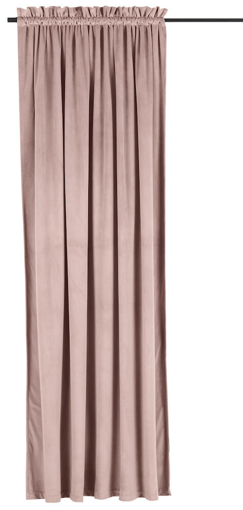 Gardinlängd Viola 135x240 cm Dusty Pink Polyestersammet 1-pack