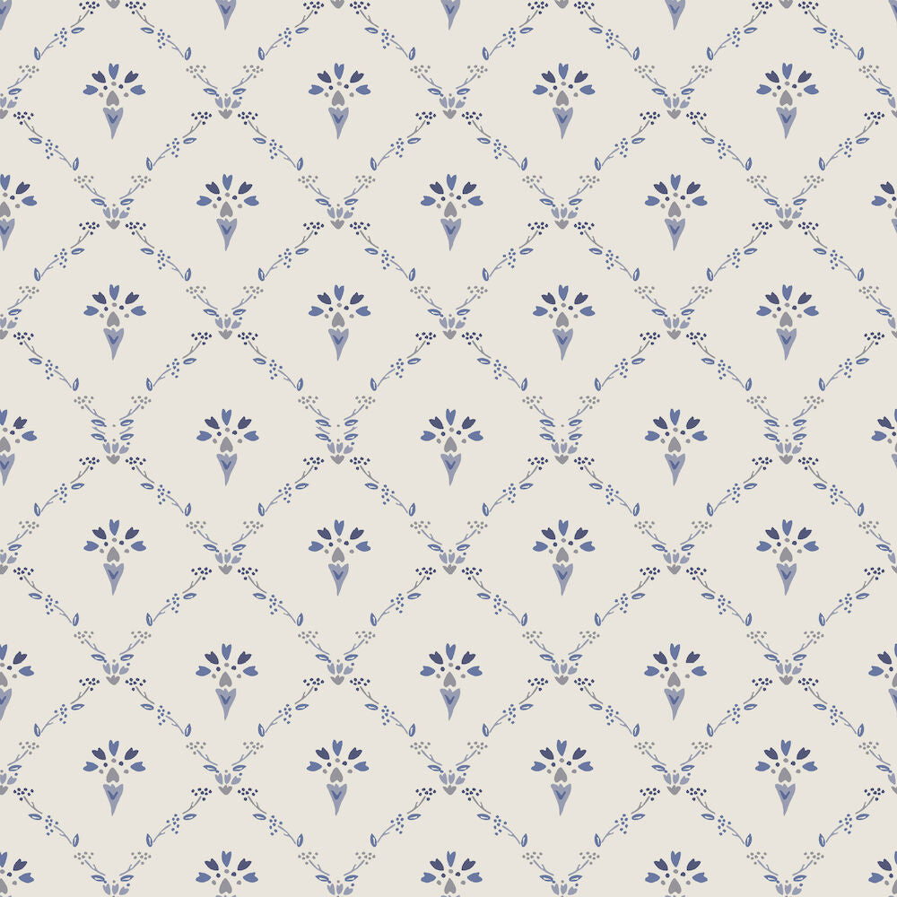 Tapet Classic 10x0,53 m Blåklint Blå Non-woven