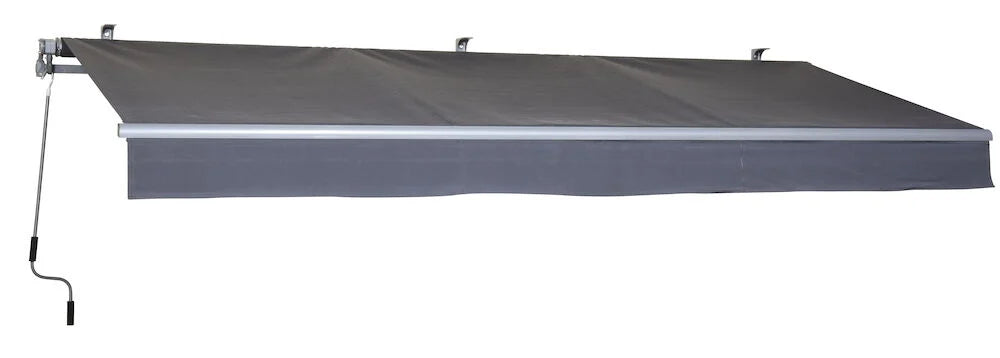 Terrassmarkis med vev 295x200 cm Grå