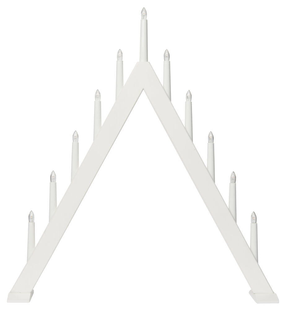 Adventsljusstake Mora 11 lampor Vit