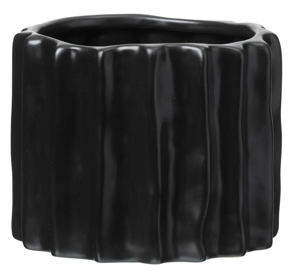 Kruka Ellie 15 cm Svart Stengods