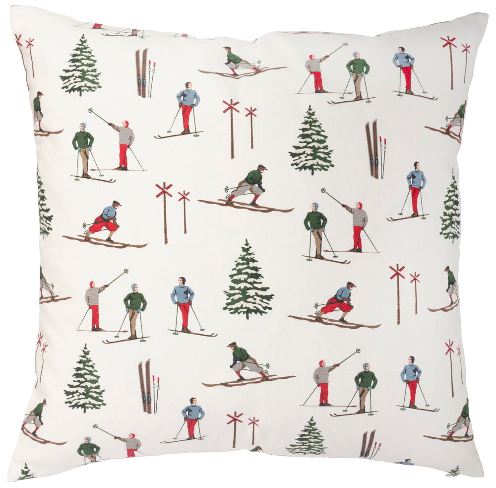 Kuddfodral Skiers Vit Bomull Passar innerkudde 50x50 cm