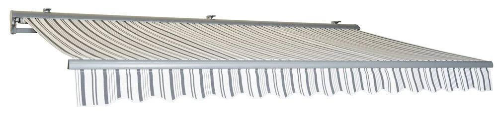 Terrassmarkis med motor 355x250 cm Grå/Vit