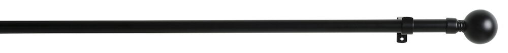 Gardinstångset Rut 110–210 cm Svart Stål