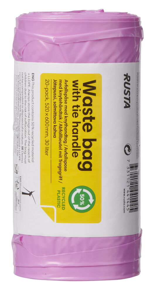 Avfallspåse 30 l 20 -pack Neon Med handtag