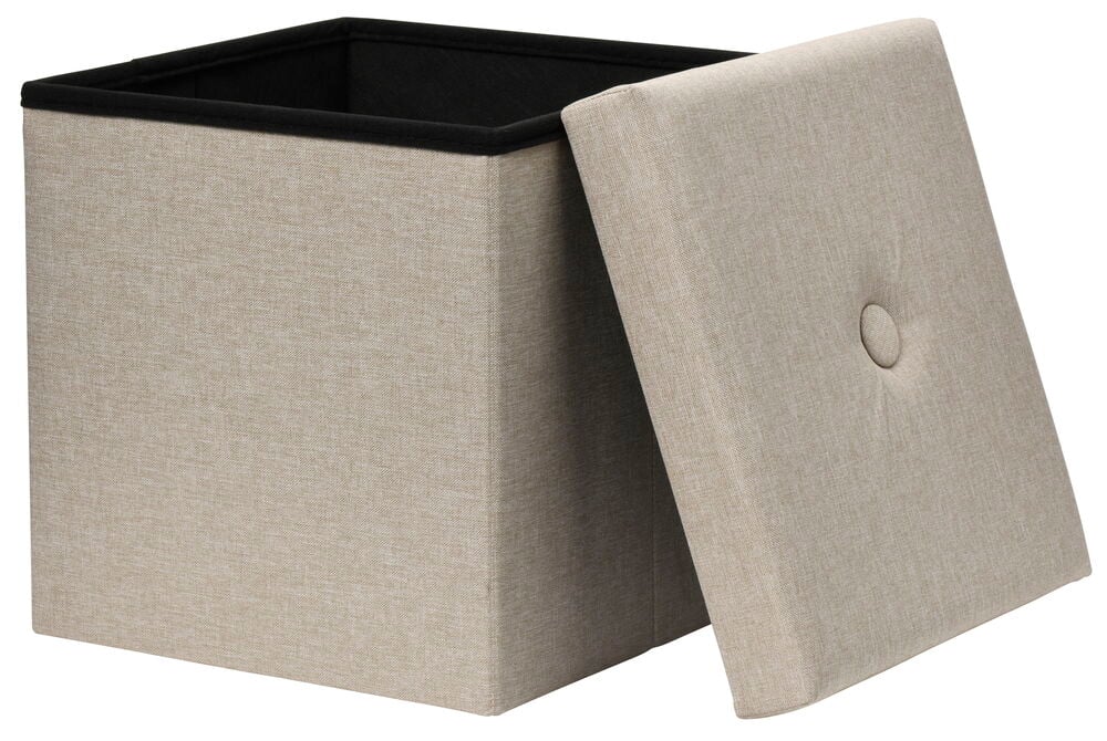 Sittpuff med förvaring Penny 37,5x38 cm Beige