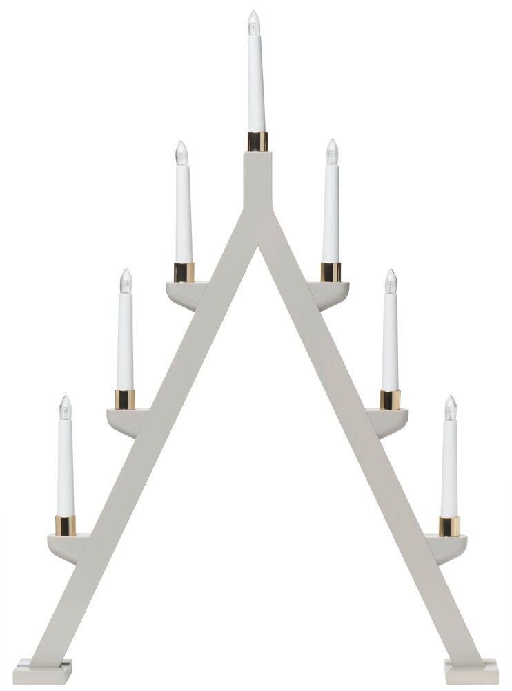Adventsljusstake Jularbo 7 lampor Beige