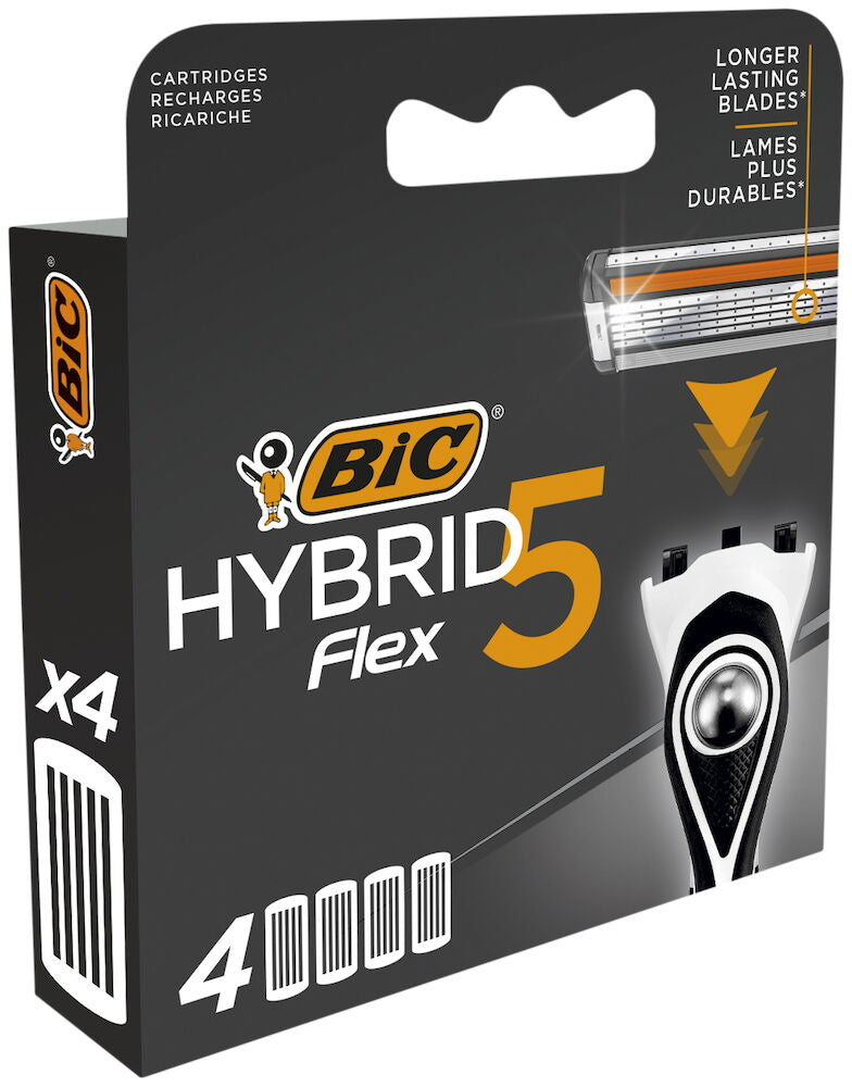 Rakblad, herr Bic 4 -pack Hybrid 5 Flex