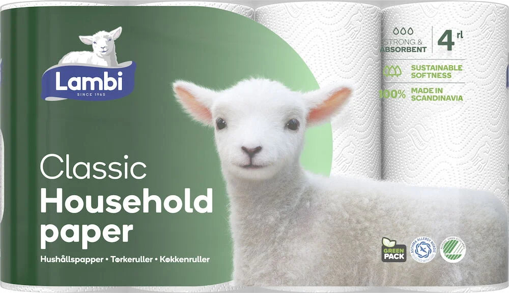 Hushållspapper Lambi 4 -pack