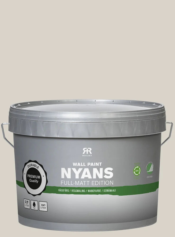 Väggfärg Nyans Full Matt Edition 2,7 liter Mountain mist Närmaste NCS-kod S1502-Y
