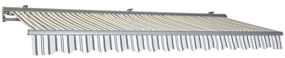Terrassmarkis med motor 355x250 cm Grå/Vit