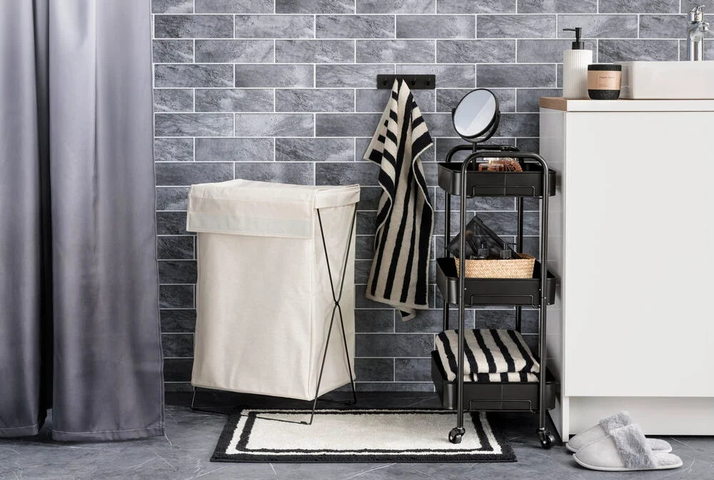 Tvättkorg Rita 40x30x64 cm Beige