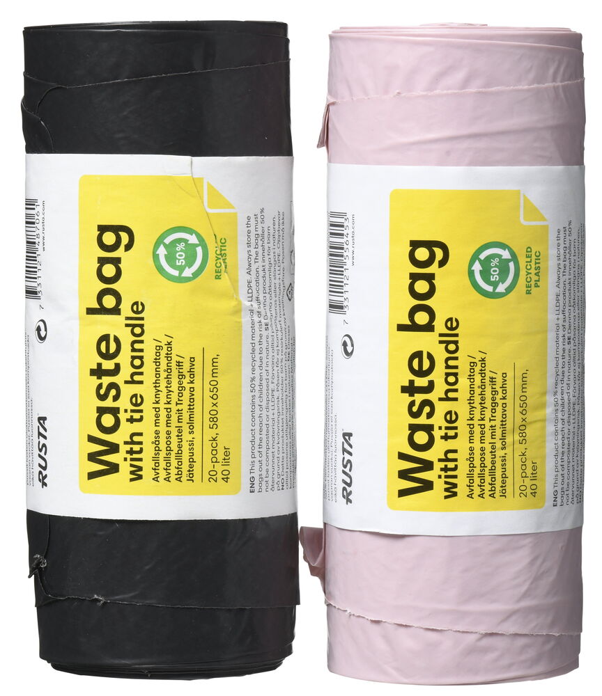 Avfallspåse 40 liter Blandade färger