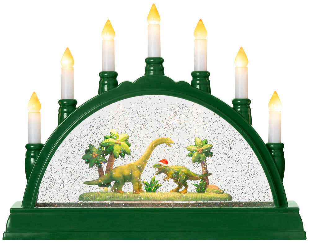 Adventsljusstake Vattnäs 7 lampor Grön