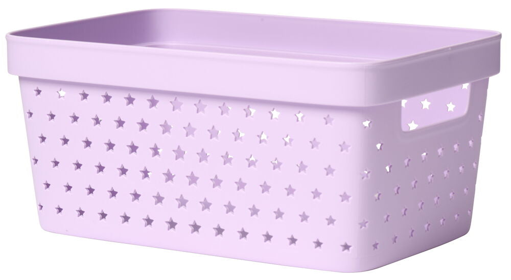 Förvaringskorg Star 26,3x17,4x12 cm 4,5 liter Lila Plast