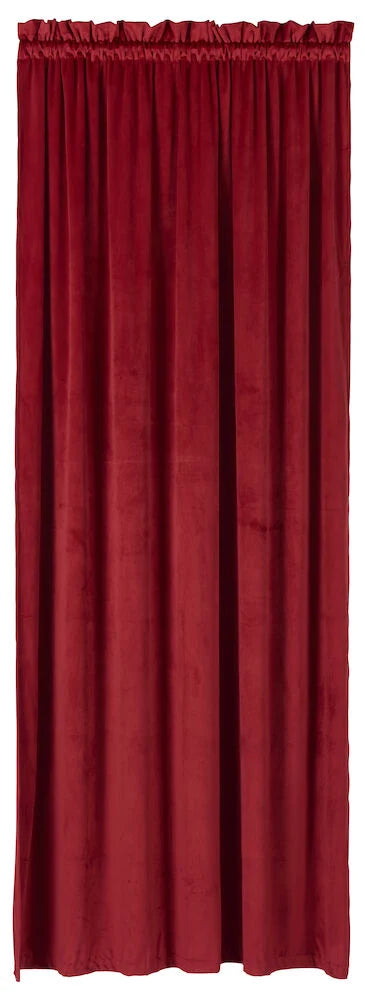Gardinlängd Vivi 135x220 cm Röd Polyestersammet 1-pack