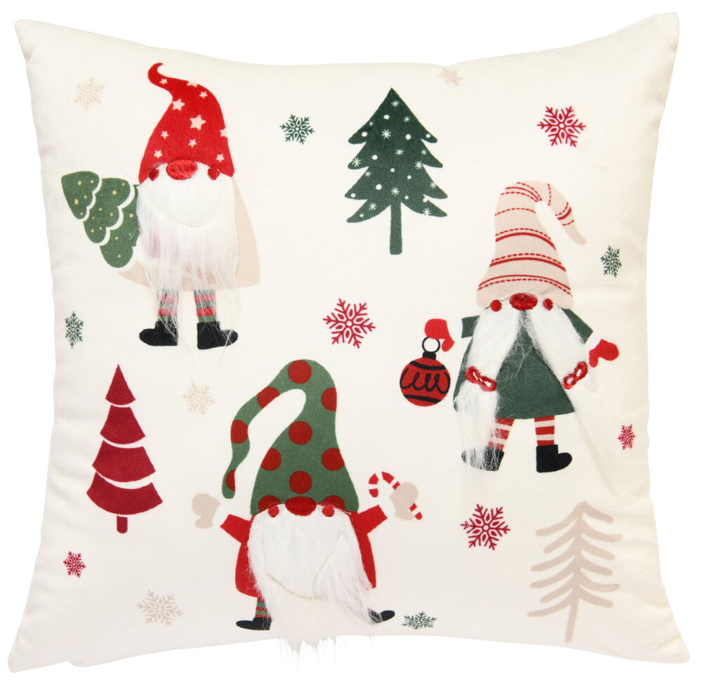 Prydnadskudde Santa 43x43 cm Vit 100% polyester