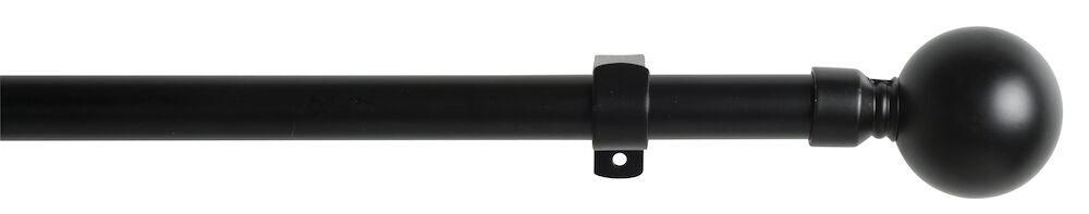 Gardinstångset Rut 110–210 cm Svart Stål
