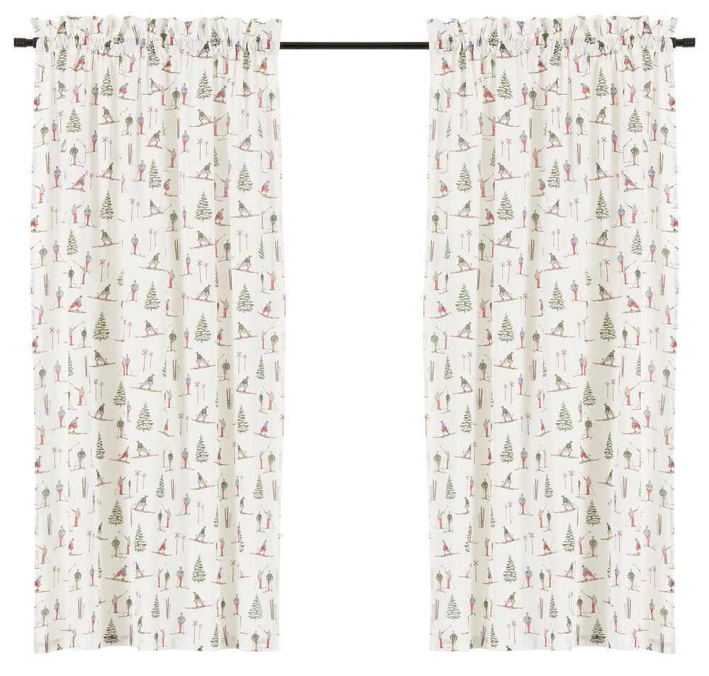 Gardinlängder Skiers 110x160 cm Vit 2-pack