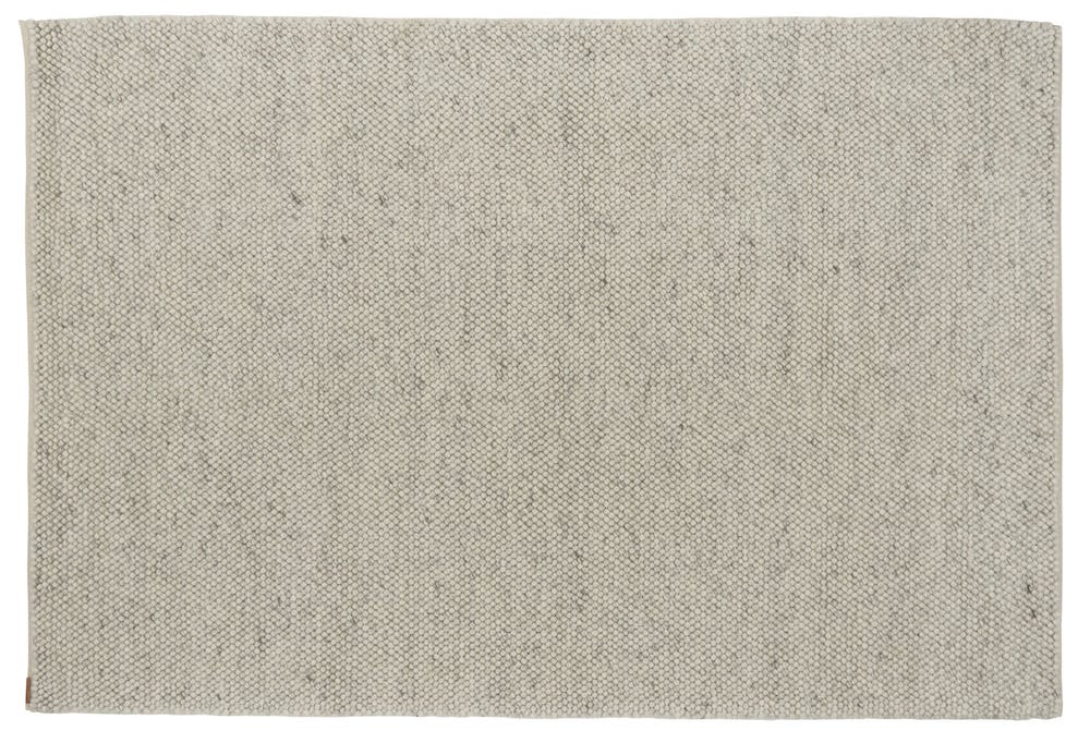 Matta i ullblandning Elsaform Annie 200x290 cm Ljusgrå 65% ull / 35% polyester