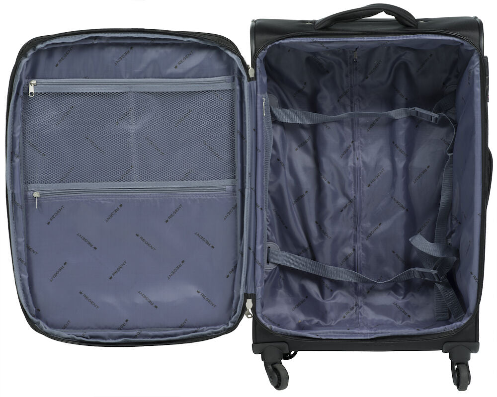 Resväska Medium Regent Jetset 44x27x69cm, 3,1 kg Svart