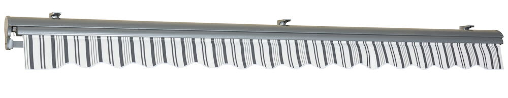 Terrassmarkis med motor 355x250 cm Grå/Vit
