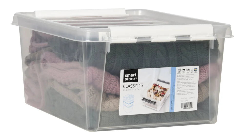 Förvaringslåda med lock Smartstore 40x30x18 cm, 14 liter Classic 15