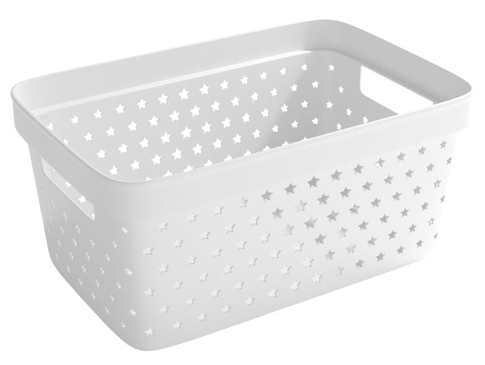 Förvaringskorg Star 26,3x17,4x12 cm 4,5 liter Vit Plast
