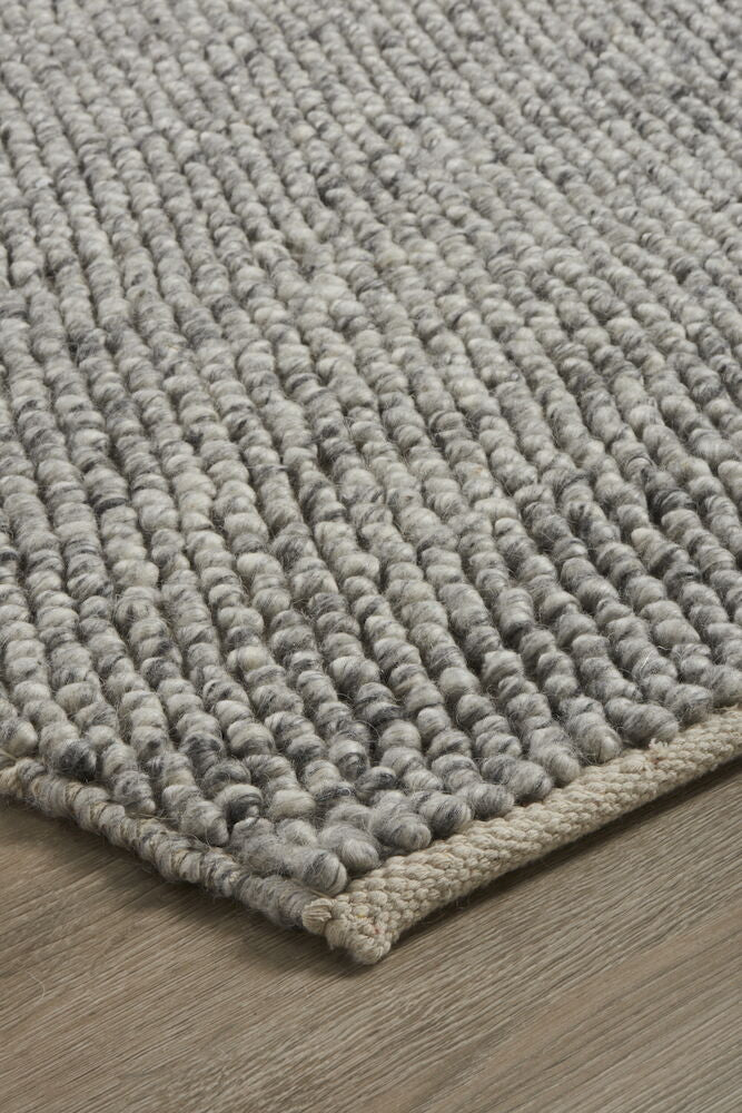 Matta i ullblandning Elsaform Annie 200x290 cm Grå 65% ull / 35% polyester