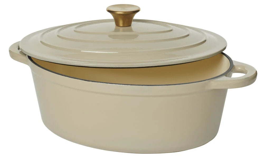 Gjutjärnsgryta 5 l Beige Gjutjärn