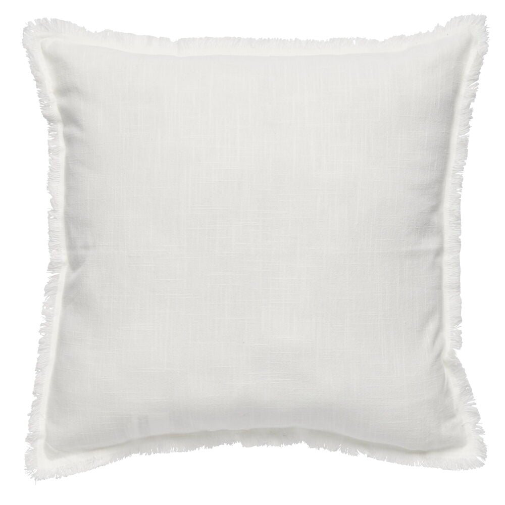 Kuddfodral Elsaform Vit Bomull Fransar passar 50x50 cm