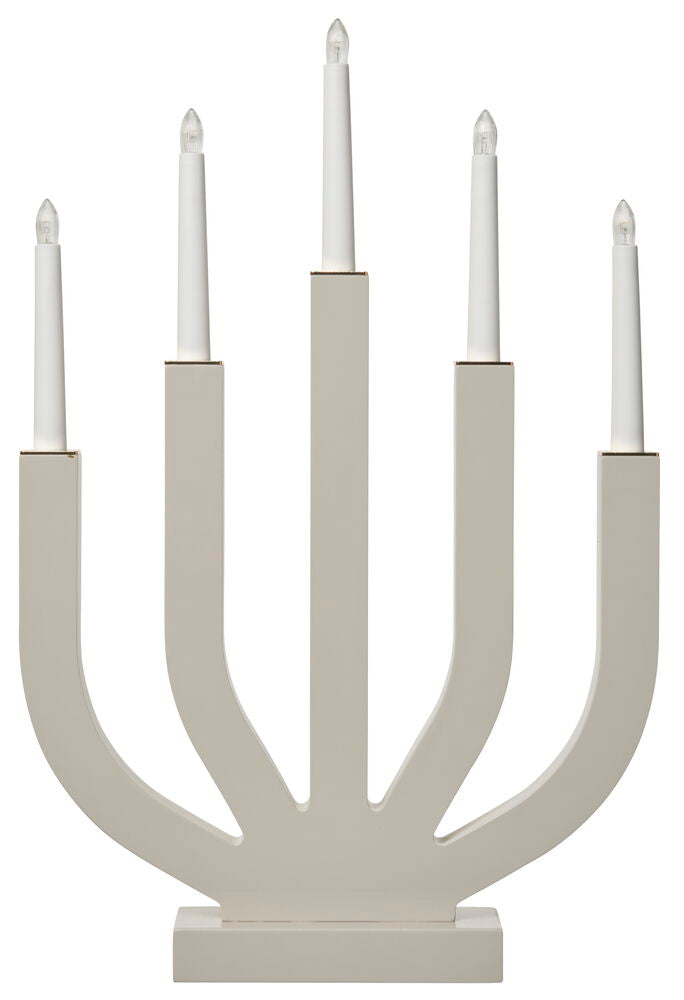Adventsljusstake Linghed 5 lampor Beige