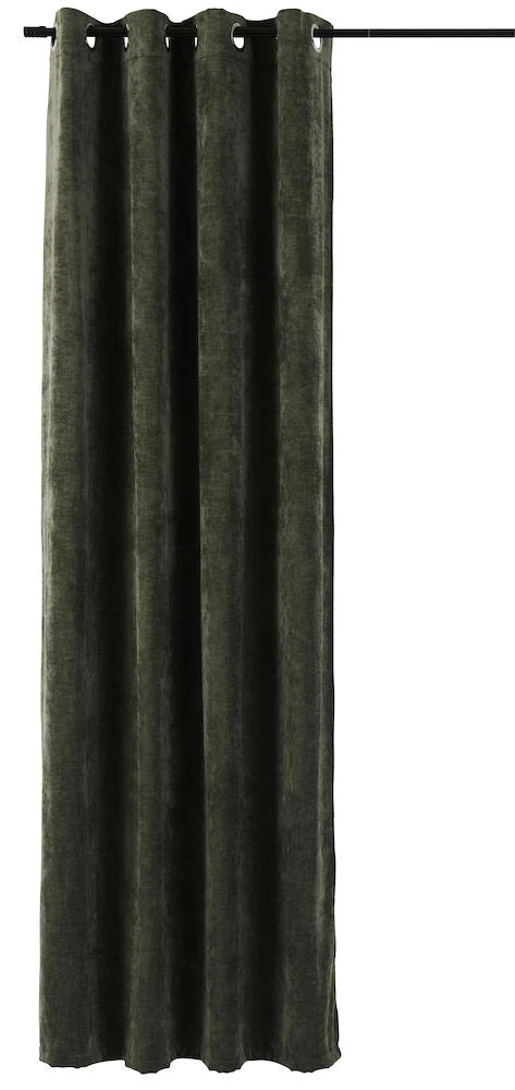 Gardinlängd Vintage 135x220 cm 1 -pack Mörkgrön Polyestersammet