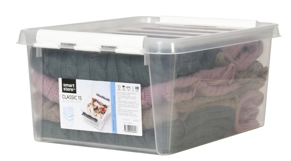 Förvaringslåda med lock Smartstore 40x30x18 cm, 14 liter Classic 15