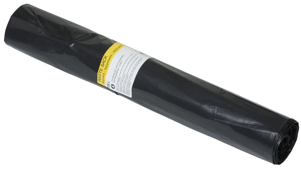 Sopsäck 125 liter Svart 8-pack med knythandtag
