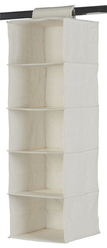 Hängande förvaring Chloe 5 fack Beige Återvunnen polyester