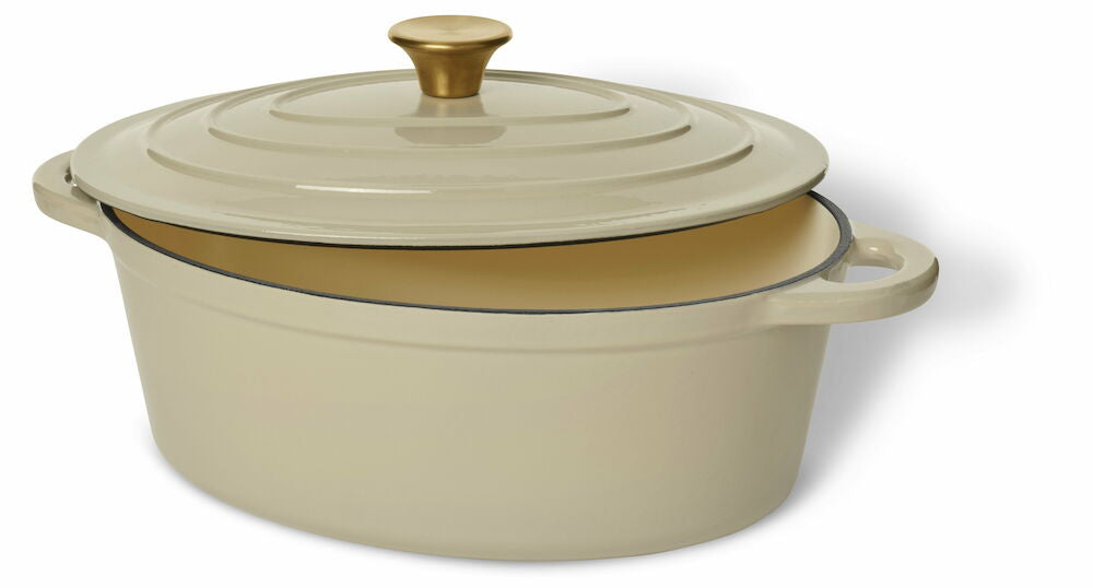 Gjutjärnsgryta 5 l Beige Gjutjärn