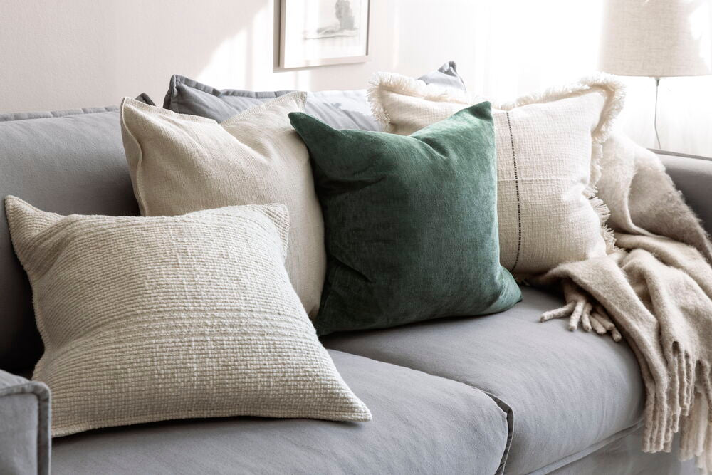 Kuddfodral Tuva Off-white Bomull Passar innerkudde 50x50 cm