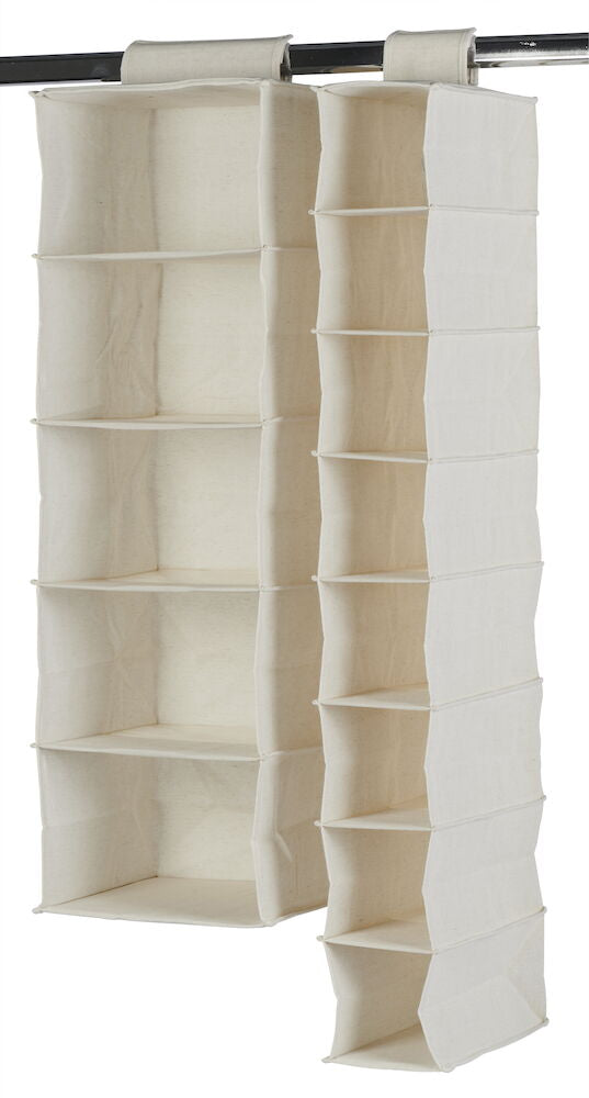Hängande förvaring Chloe 5 fack Beige Återvunnen polyester
