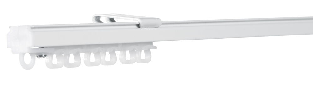 Sats med U-skena för gardin 150 cm Vit