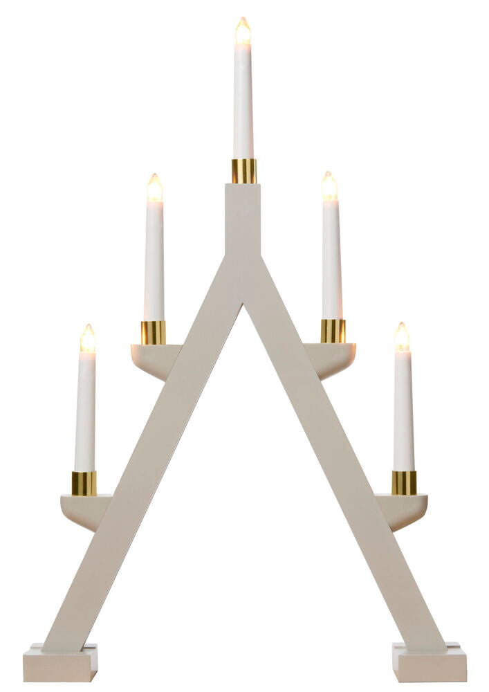 Adventsljusstake Jularbo 5 lampor Beige