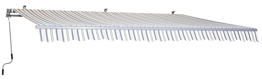 Terrassmarkis med vev 295x200 cm Grå/Vit