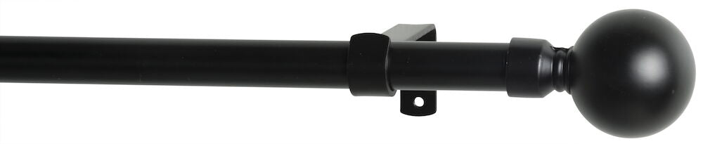Gardinstångset Rut 110–210 cm Svart Stål