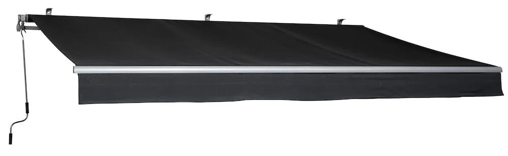 Terrassmarkis med vev 295x200 cm Svart