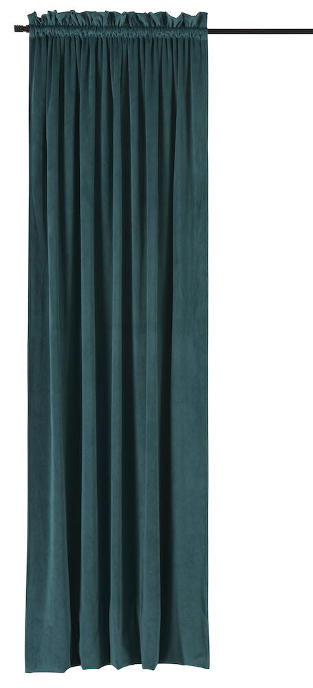 Gardinlängd Vivi 135x220 cm Petrol Polyestersammet 1-pack